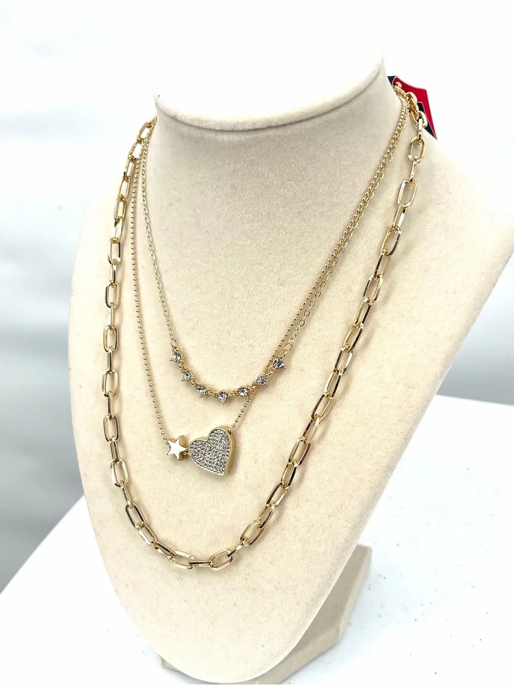 Rachel Rachel Roy NWT gold layered heart star necklace earring by set